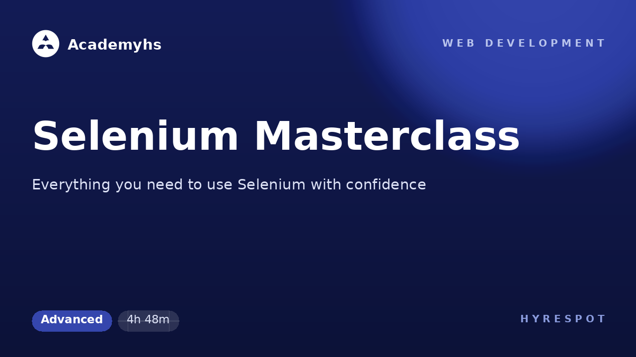 Selenium Masterclass