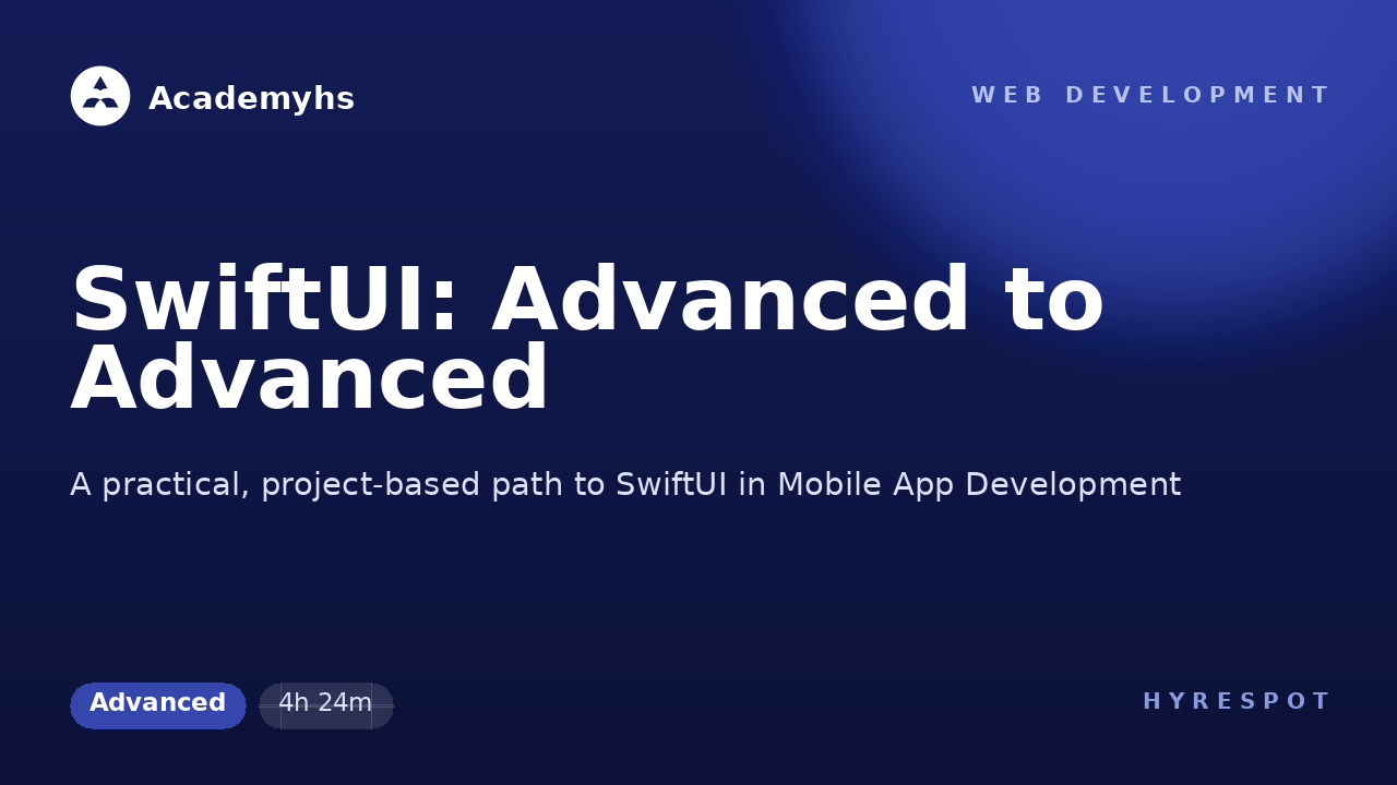 SwiftUI: Advanced to Advanced